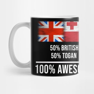 50% British 50% Togan 100% Awesome - Gift for Togan Heritage From Tonga Mug